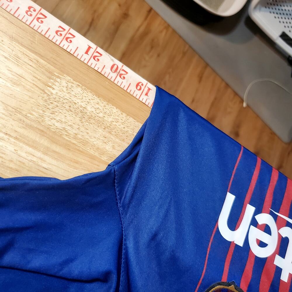 Fcb Rakuten Barcelona Messi Jersey #10 Size Small Futbol Soccer Blue - Picture 8 of 10